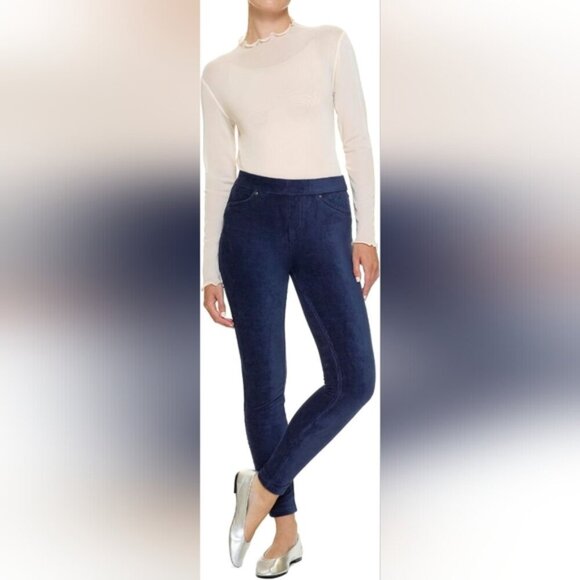 NWT Hue Navy Corduroy Stretch Jegging Type Lounge Leggings XS - Picture 1 of 7